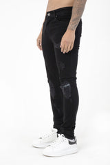 MEMPHIS - BLACK DISTRESSED DENIMS