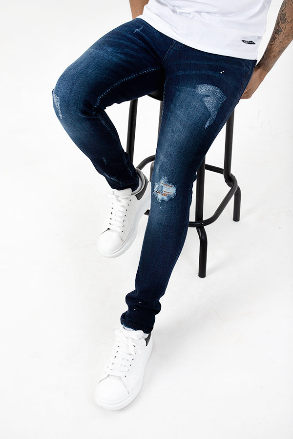 AUSTIN - SLIGHT DISTRESSED BLUE WASH
