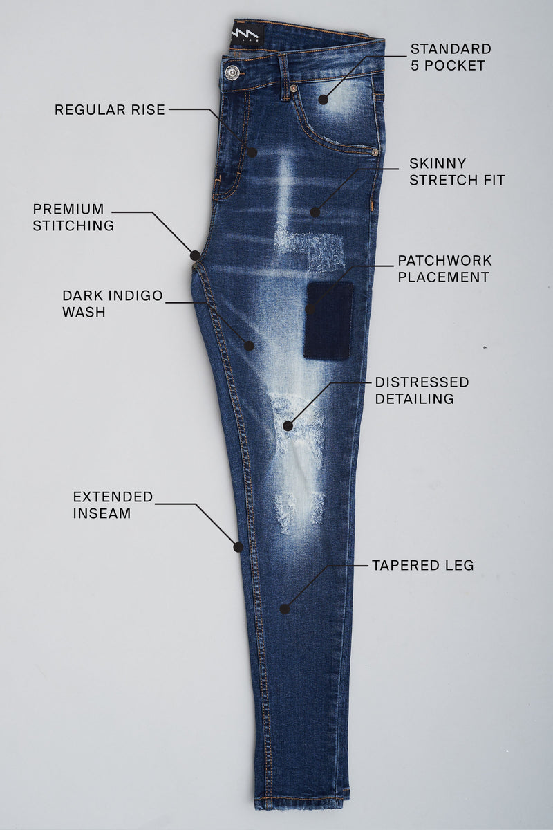 BERLIN - PATCHWORK SKINNY STRETCH FIT