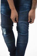 DALLAS - BIKER DENIMS BLUE WASH