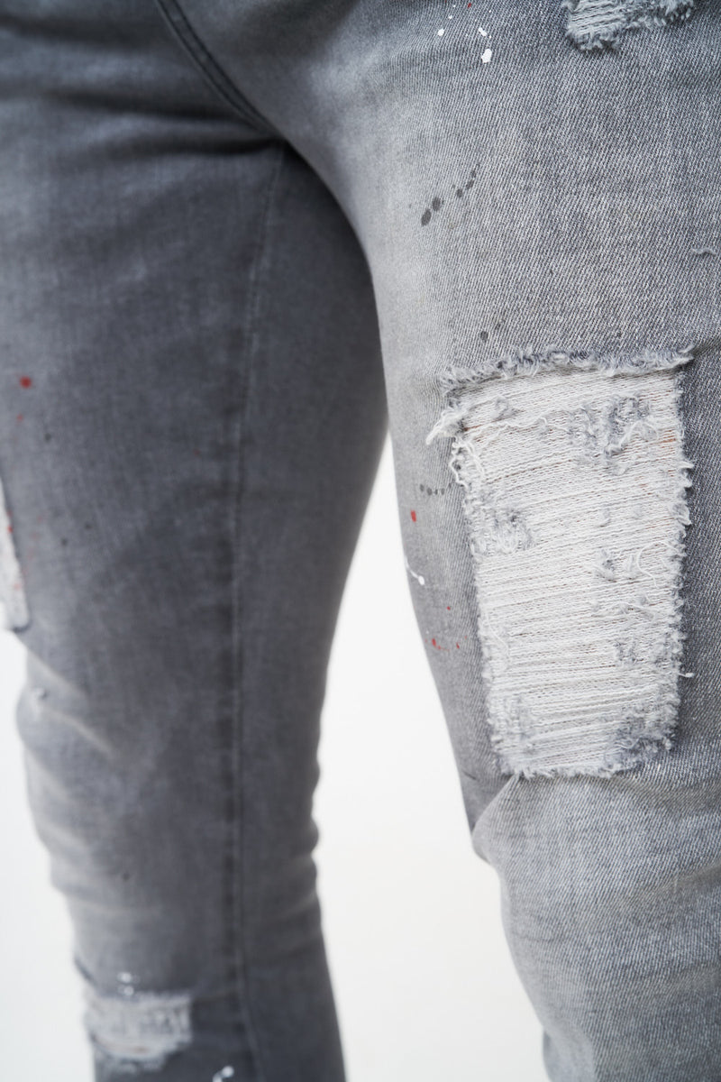 NEW YORK - GREY RIPPED PAINT SPLASH