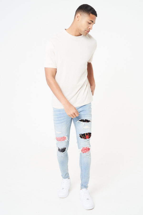 PARIS - BANDANA RIP & REPAIR LT BLUE