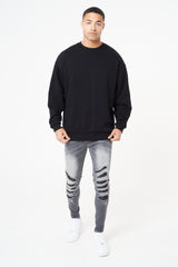 SYDNEY GREY WASH MULTI RIP & REPAIR