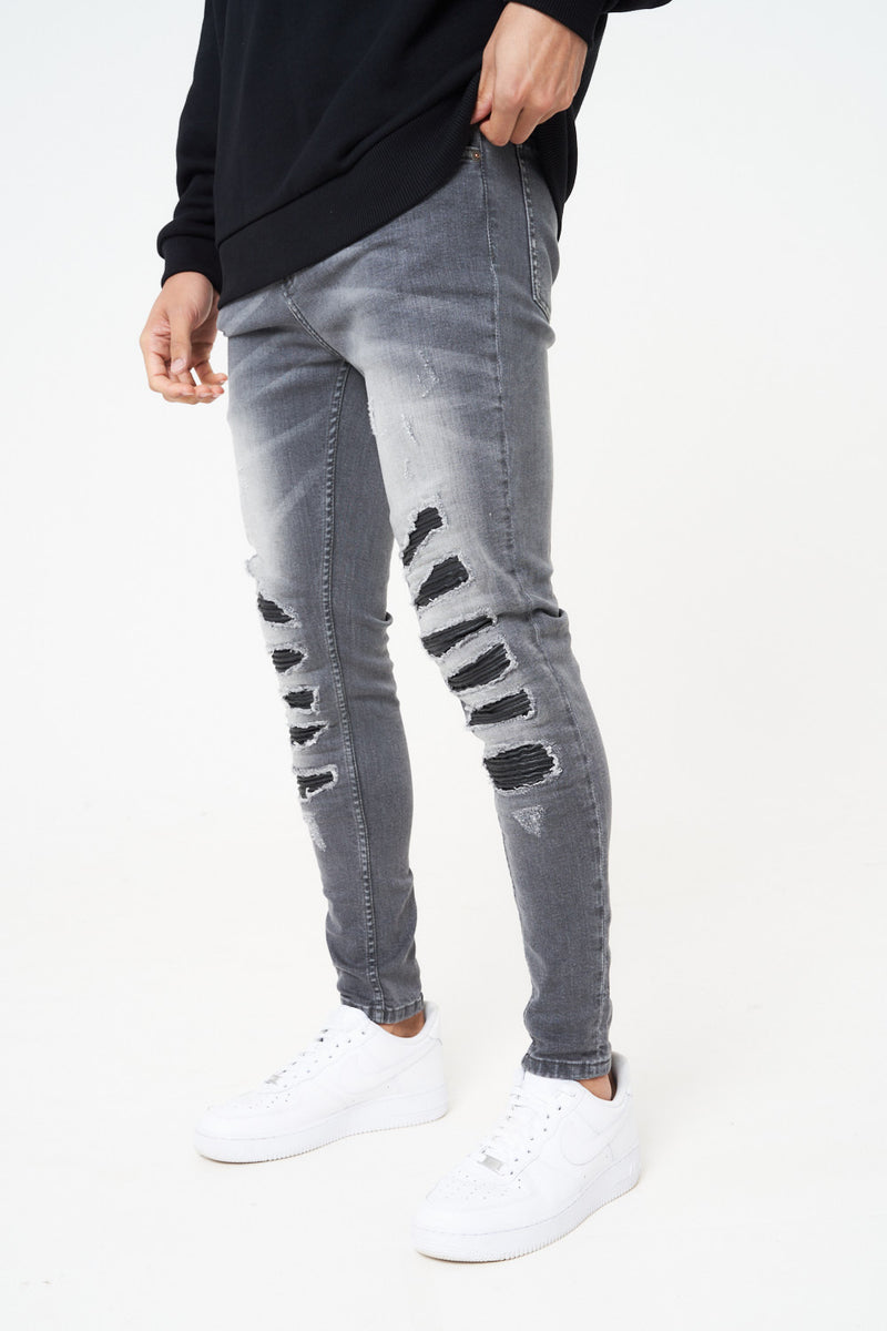 SYDNEY GREY WASH MULTI RIP & REPAIR