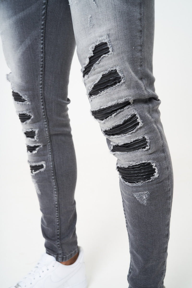 SYDNEY GREY WASH MULTI RIP & REPAIR