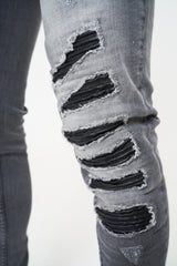SYDNEY GREY WASH MULTI RIP & REPAIR