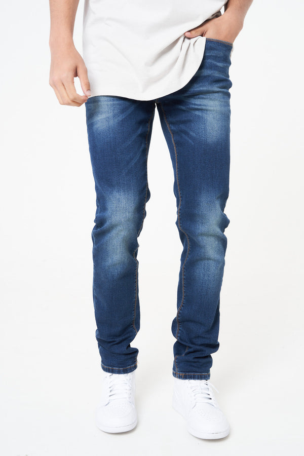 INDIE SLIM TAPERED BLUE DENIM