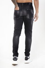 KANSAS - CHARCOAL  SMALL RIP DENIMS