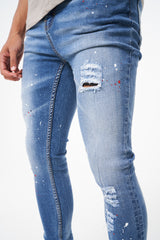 OSLO - RIPPED KNEE SKINNY STRETCH FIT
