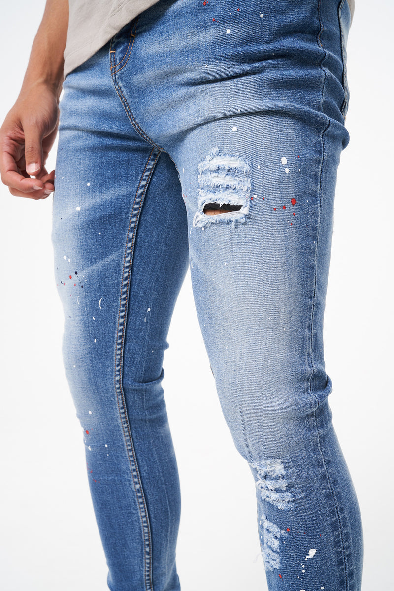 OSLO - RIPPED KNEE SKINNY STRETCH FIT