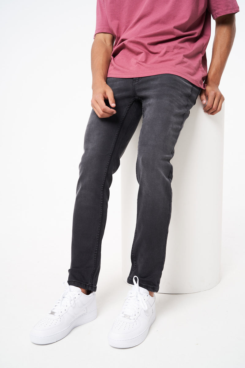 GOLDBERG - CHARCOAL NON RIPPED  SLIM FIT