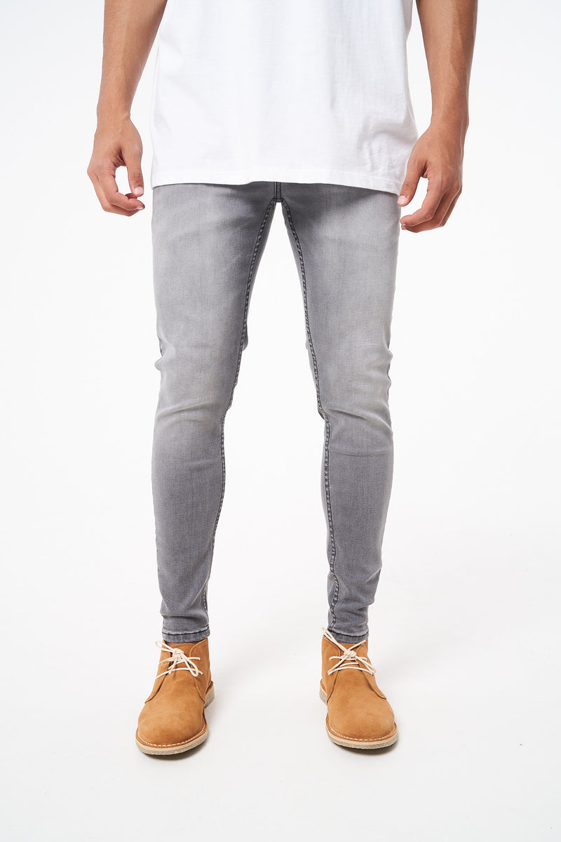 SHELBY - GREY NON RIPPED SKINNY STRETCH FIT