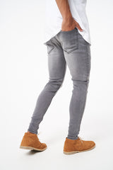 SHELBY - GREY NON RIPPED SKINNY STRETCH FIT