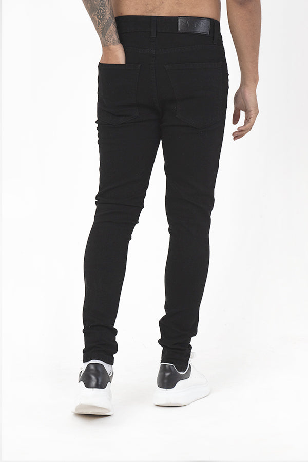 MEMPHIS - BLACK DISTRESSED DENIMS