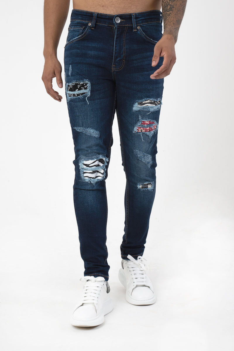 ORLANDO - BANDANA RIP & REPAIR DENIMS