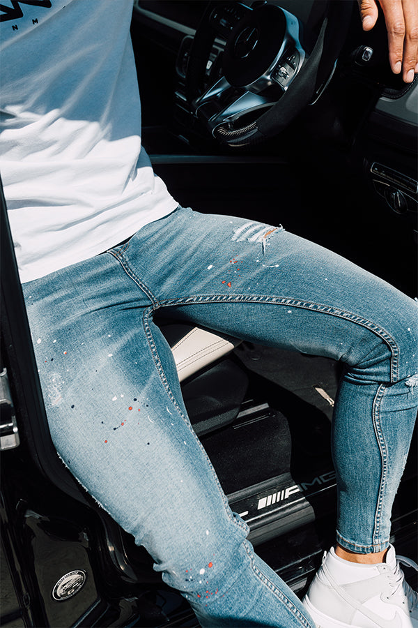 OSLO - RIPPED KNEE SKINNY STRETCH FIT