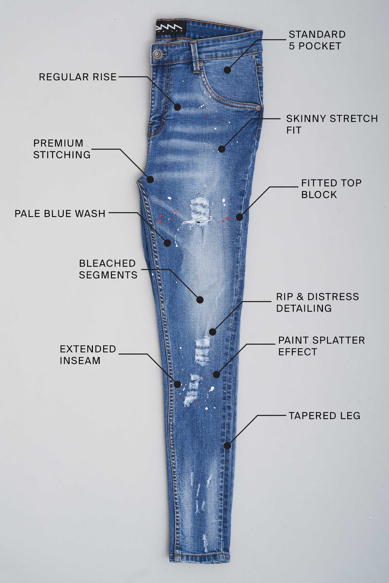 OSLO - RIPPED KNEE SKINNY STRETCH FIT