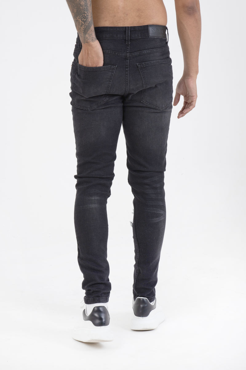 RENO - DARK CHARCOAL BANDANA DENIMS