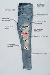ROME - BANDANA RIP & REPAIR DIRTY WASH